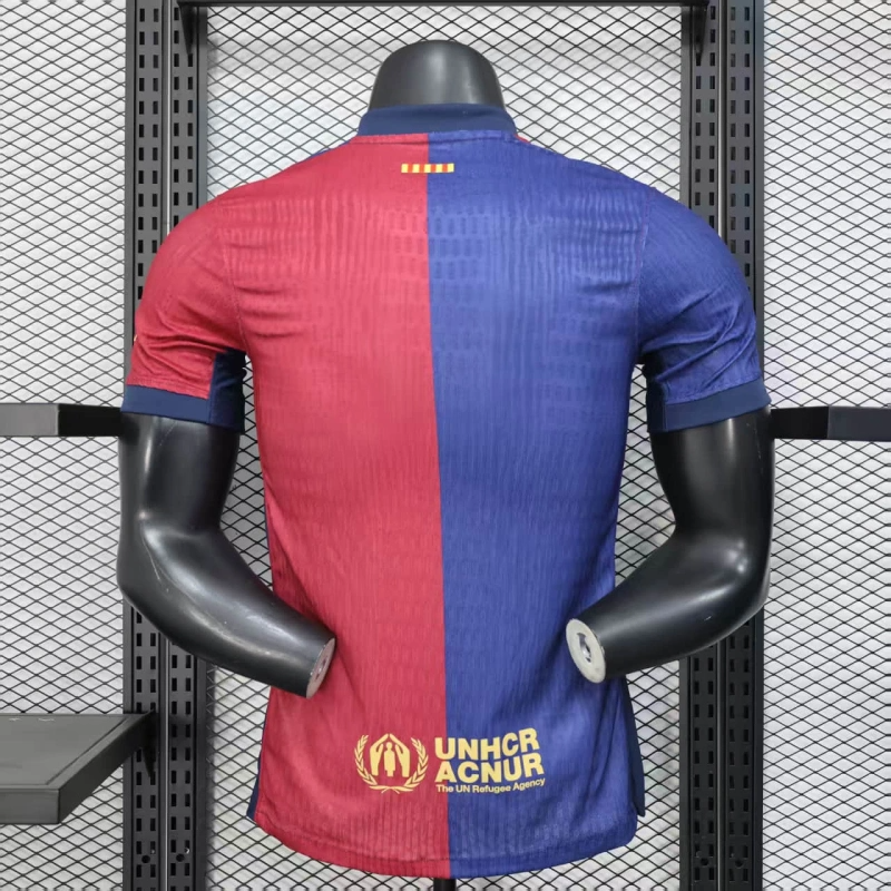 Camisa I Barcelona | 24/25 Modelo Jogador Nike - Vermelha e Azul (Travis Scott)