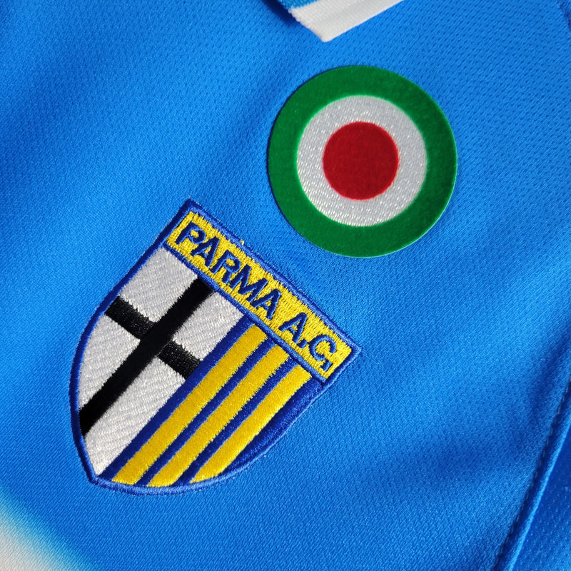 Camisa Goleiro Parma Retrô | 99/00 Champion - Azul e Branca