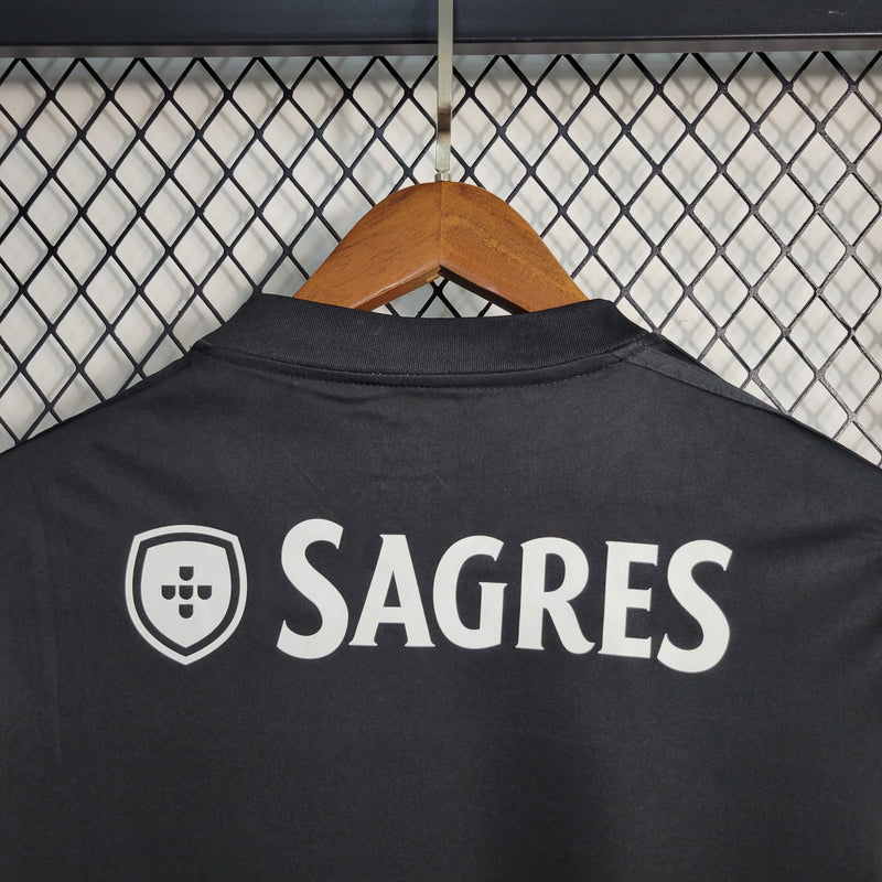 Camisa II Benfica Retrô | 13/14 Adidas - Preta e Branca