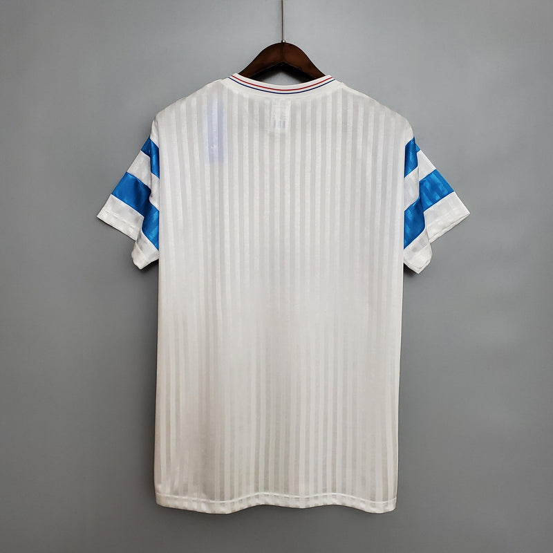 Camisa I Olympique de Marseille Retrô | 1990 Torcedor Adidas- Branca e Azul