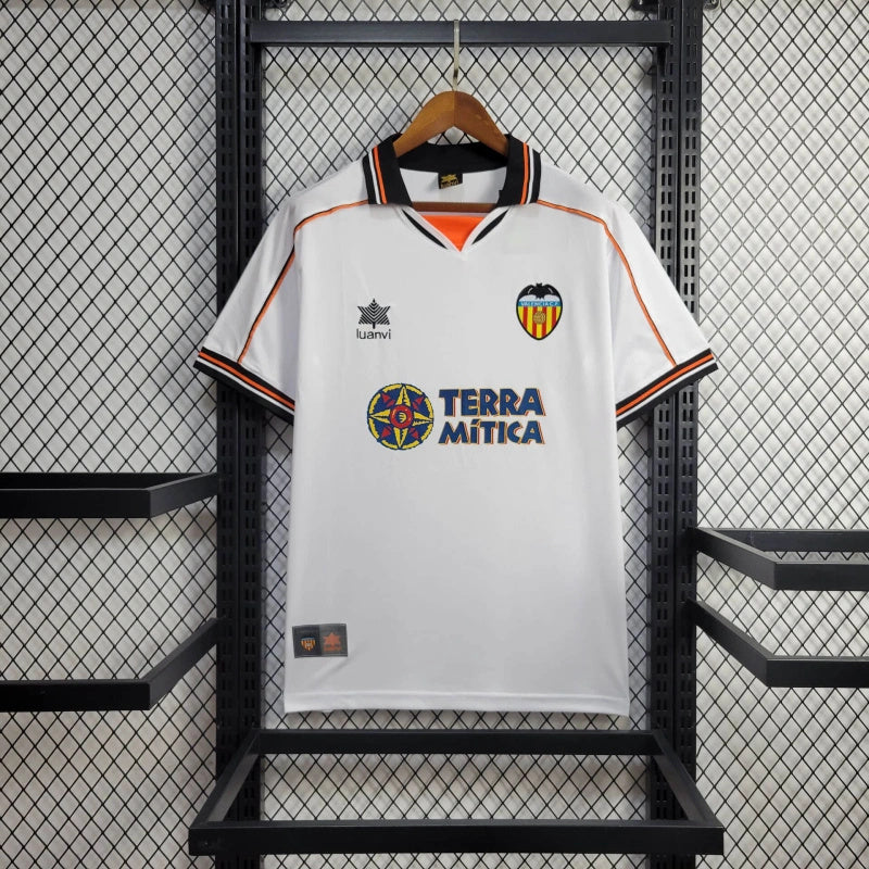 Camisa I Valencia Retrô | 99/00 Luanvi - Branca