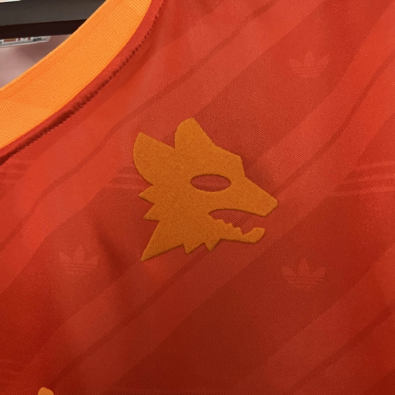 Camisa I Roma Retrô | 92/94 Adidas - Vermelha e Laranja