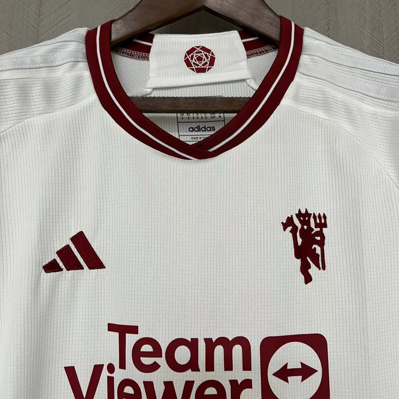 Camisa III Manchester United | 23/24 Torcedor Adidas - Branca - Feminina