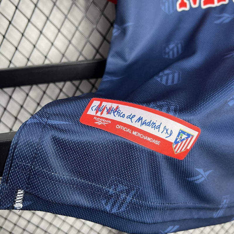 Camisa II Atlético de Madrid Retrô | 98/99 Reebok - Azul Branca e Vermelha