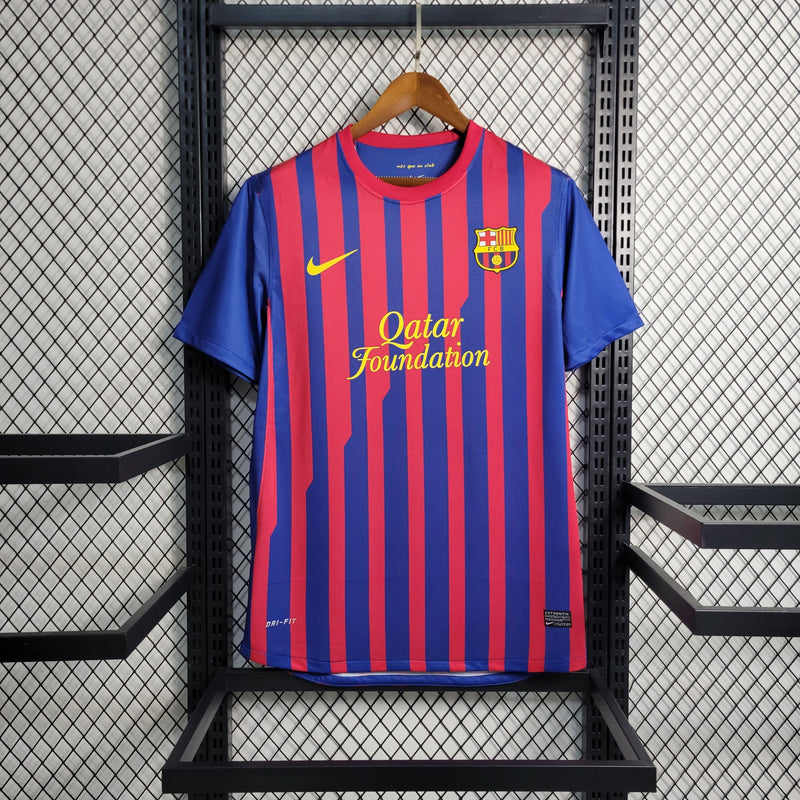 Camisa I Barcelona Retrô | 11/12 Nike - Vermelha e Azul