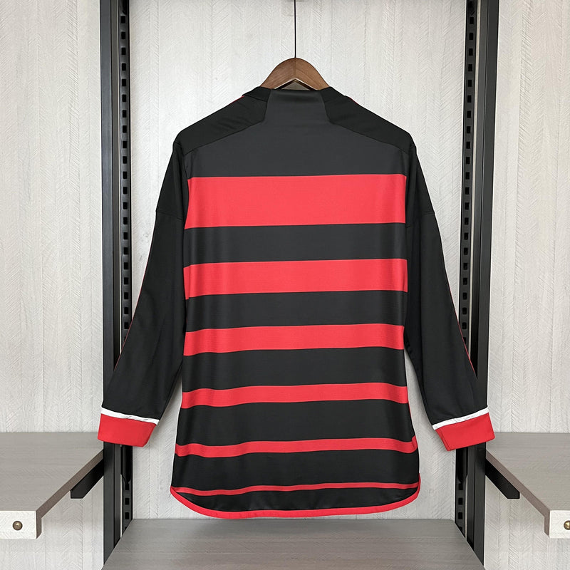 Camisa I Flamengo | 24/25 Torcedor Adidas - Vermelha e Preta - Manga Longa