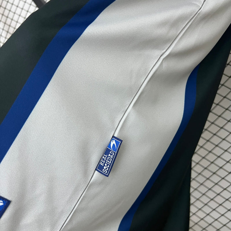 Camisa II Real Sociedad Retrô | 00/02 Astore - Preta e Branca