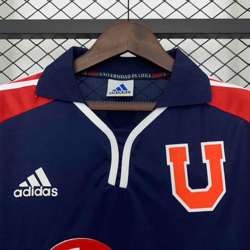 Camisa I Universidad de Chile Retrô | 01/02 Adidas - Azul e Vermelha
