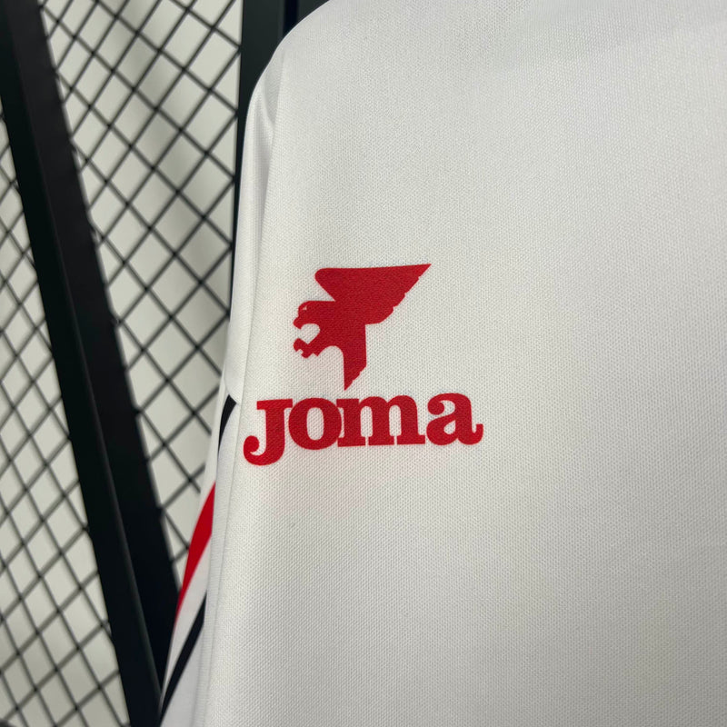 Camisa I Rayo Vallecano Retrô | 97/98 Joma - Branca e Vermelha