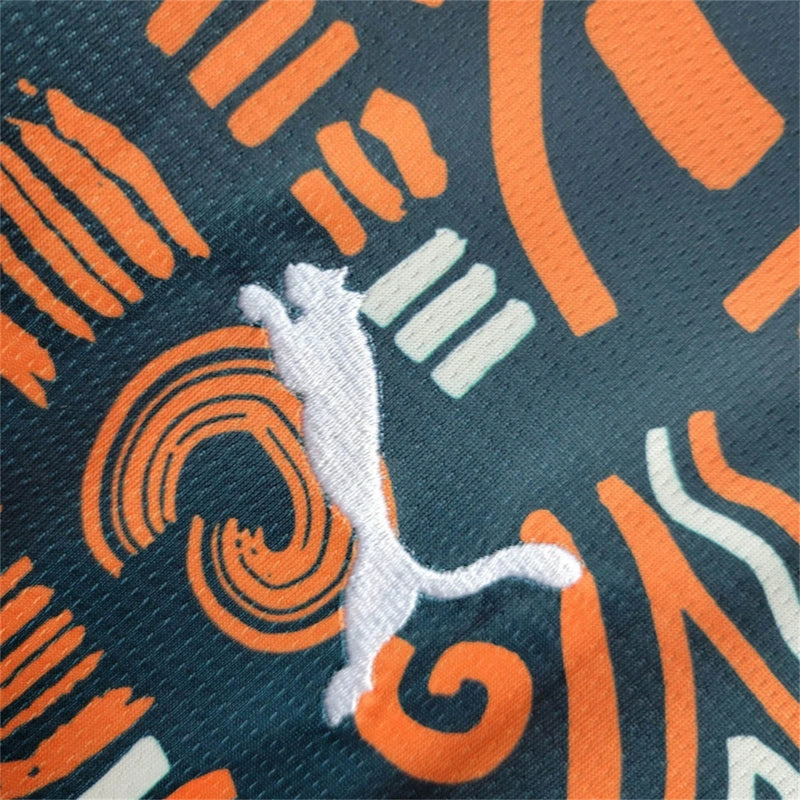 Camisa Pré Jogo Costa do Marfim | 2024 Torcedor Puna - Laranja Verde e Branca