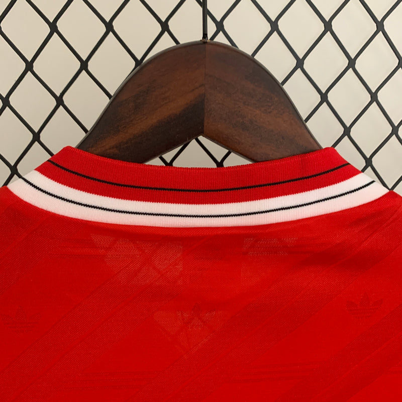 Camisa I Manchester United Retrô | 86/88 Adidas - Vermelha - Manga Longa