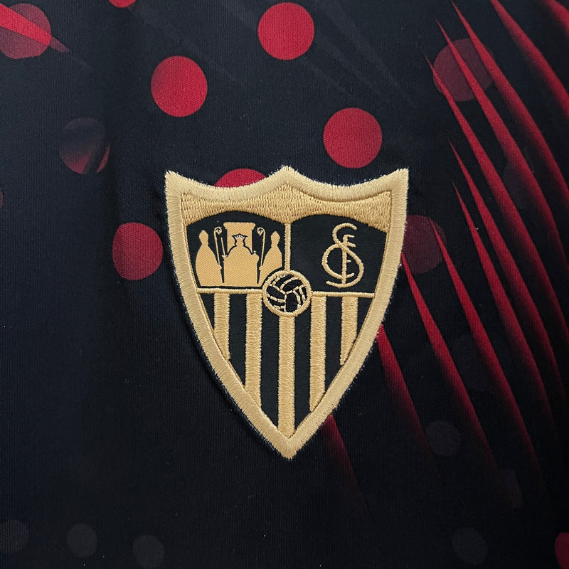 Camisa III Sevilla | 24/25 Torcedor Castore - Preta e Vermelha