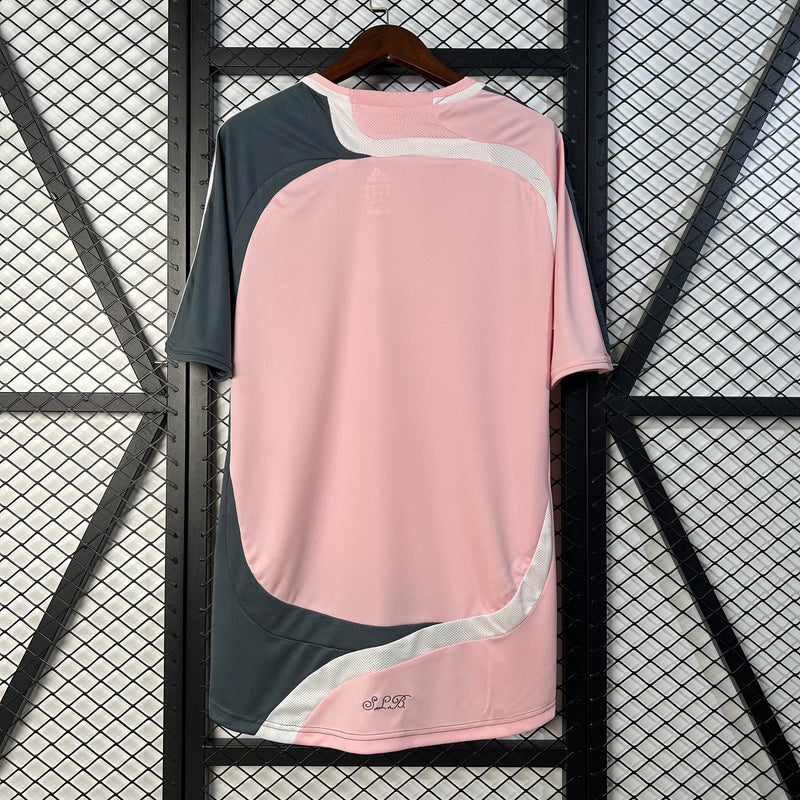 Camisa II Benfica Retrô | 07/08 Adidas - Rosa e Cinza