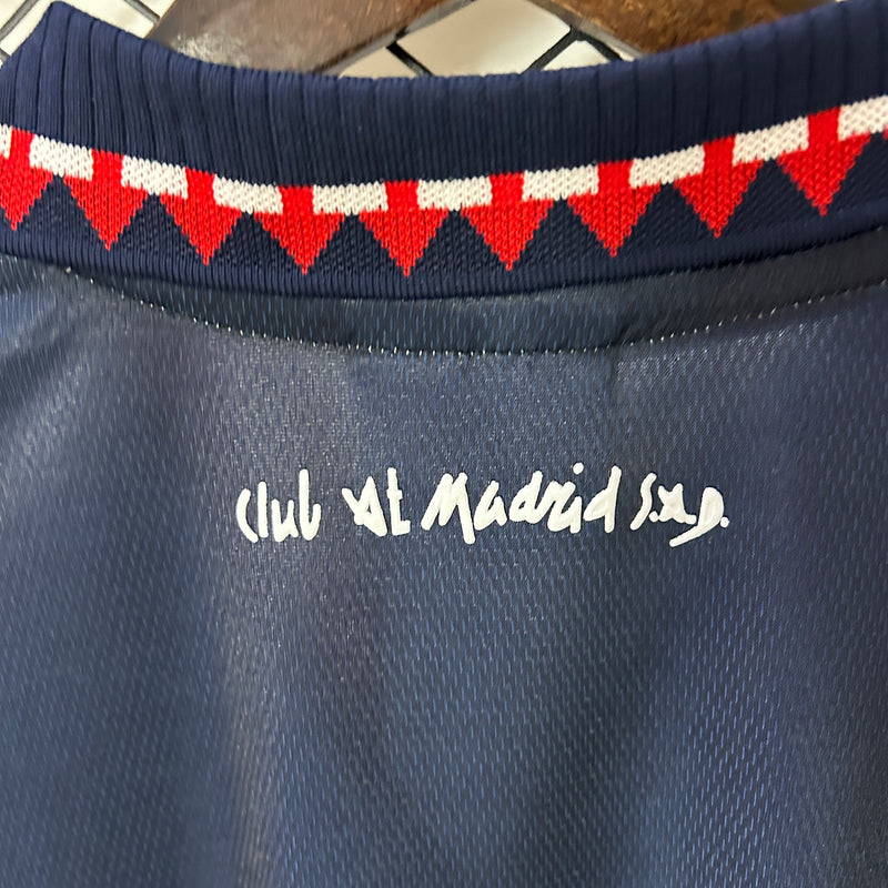 Camisa II Atlético de Madrid Retrô | 97/98 Puma - Azul Vermelha e Branca