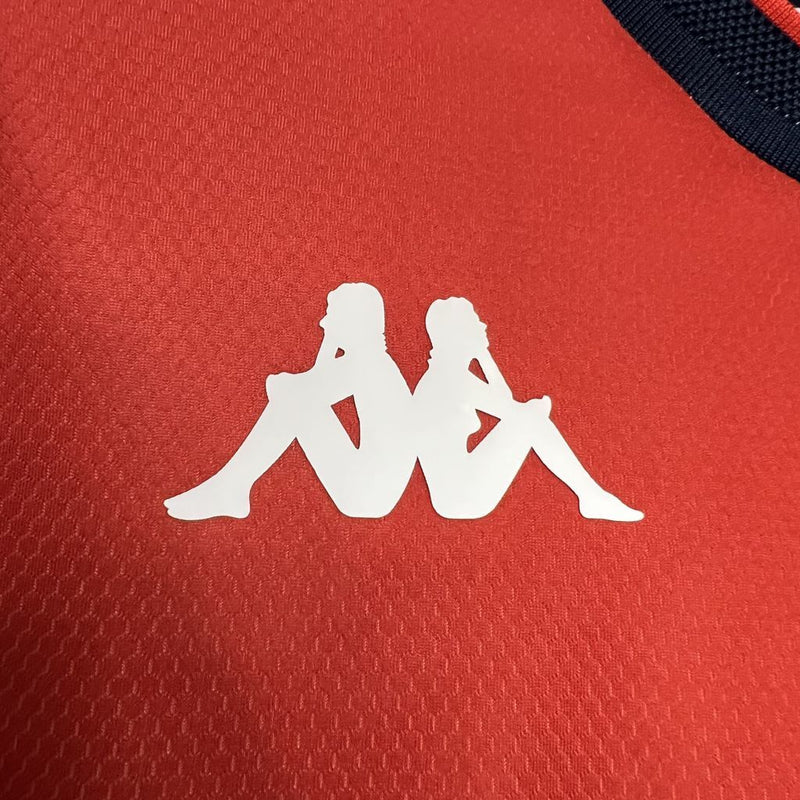 Camisa I Genoa | 24/25 Torcedor Kappa - Vermelha e Azul