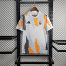 Camisa Pré Jogo Real Madrid | 24/25 Torcedor Adidas - Branca Laranja e Cinza