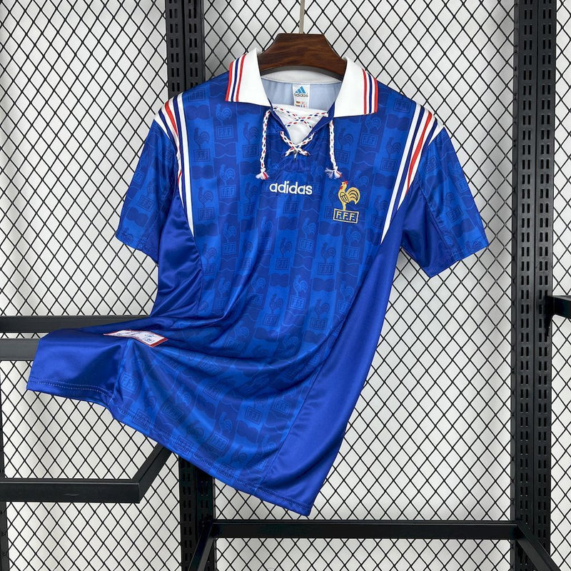 Camisa I França Retrô | 1996 Adidas - Azul