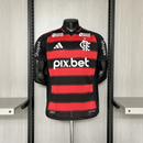 Camisa I Flamengo | 25/26 Modelo Jogador Adidas - Vermelha e Preta (Patrocínios)