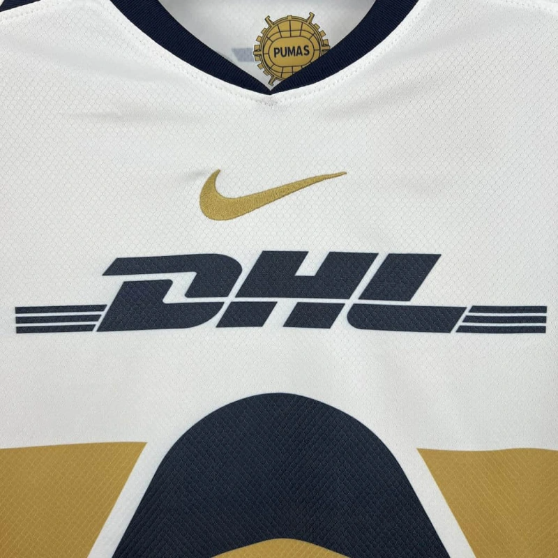 Camisa I Pumas | 25/26 Torcedor Nike - Branca Azul e Dourada