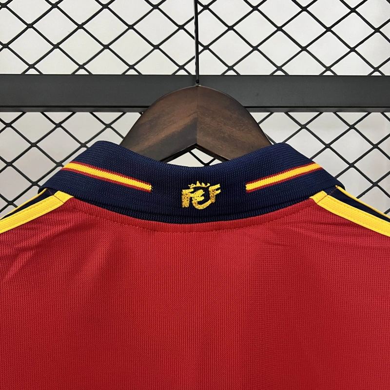 Camisa I Espanha Retrô | 2000 Adidas - Vermelha Azul e Amarela