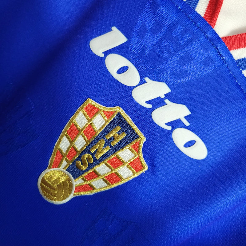 Camisa II Croácia Retrô | 1998 Lotto - Azul