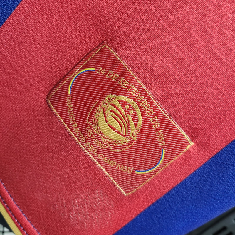 Camisa I Barcelona Retrô | 07/08 Nike - Vermelha e Azul