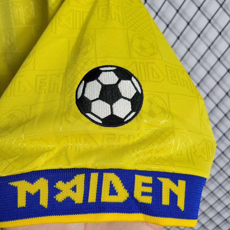 Camisa Iron Maiden x West Ham Retrô | 2008 - Amarela e Azul