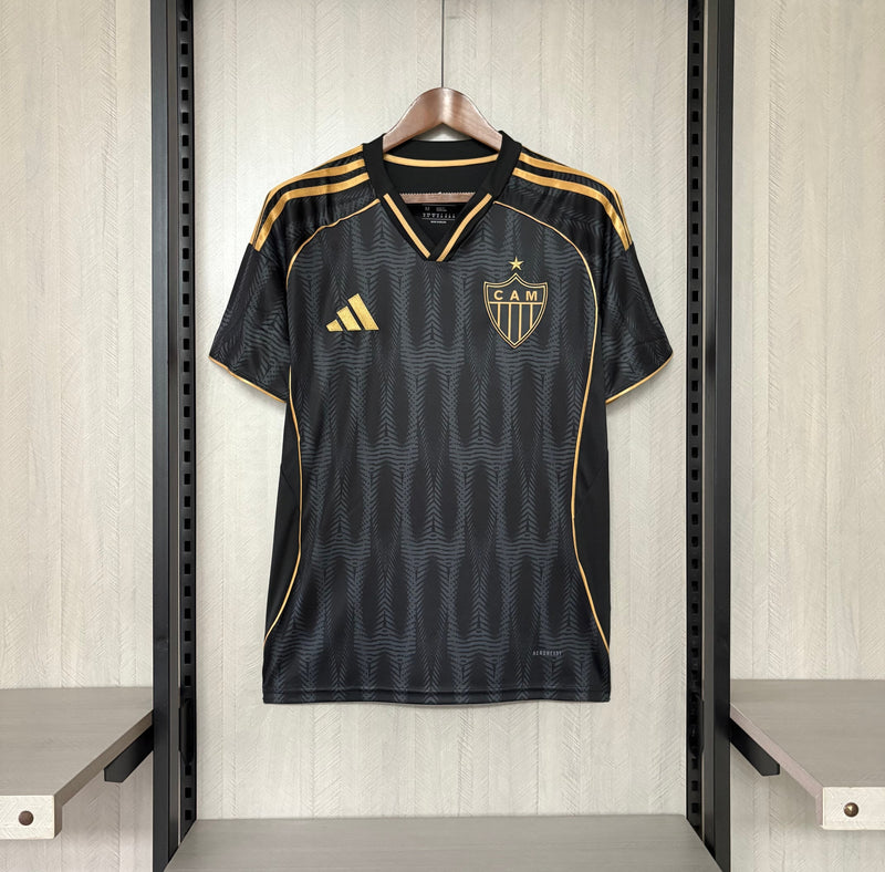 Camisa III Clube Atlético Mineiro | 25/26 Torcedor Adidas - Preta e Dourada