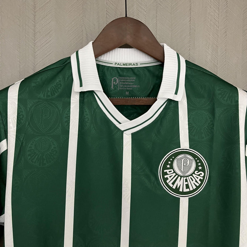 Camisa Palmeiras Retrô | 1993 Torcedor - Verde e Branca - Manga Longa