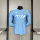 Camisa I Manchester City 0161 | 24/25 Modelo Jogador Puma - Azul (Manga longa)