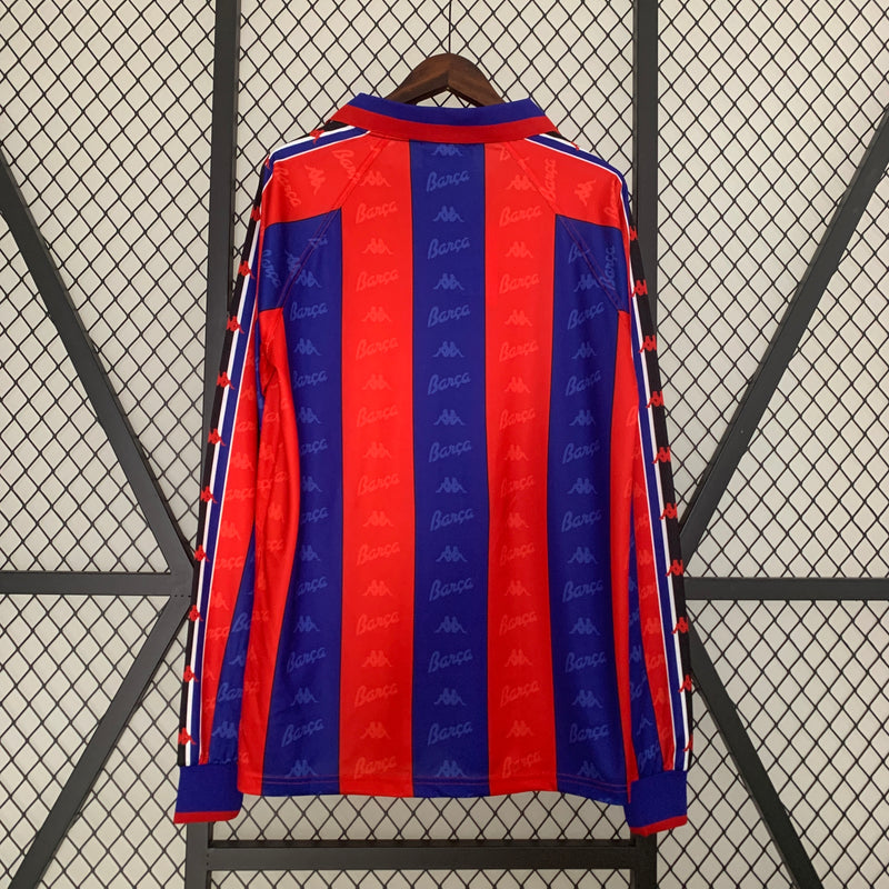 Camisa I Barcelona Retrô | 96/97 Kappa - Azul e Vermelha - Manga Longa