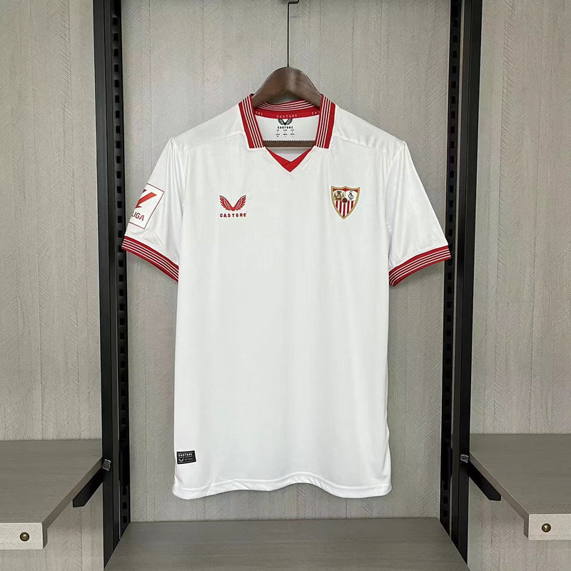 Camisa I Sevilla | 23/24 Torcedor Castore - Branca e Vermelha