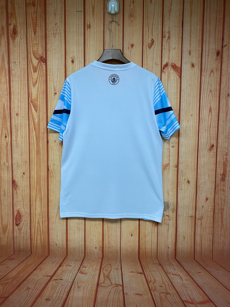 Camisa Pré Jogo Manchester City | 22/23 Torcedor Puma - Azul e Branca