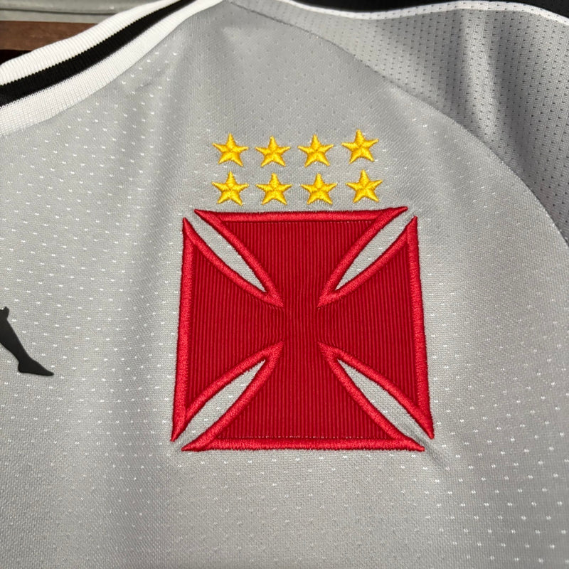Camisa Pré Jogo Vasco | 25/26 Torcedor Kappa - Cinza e Preta