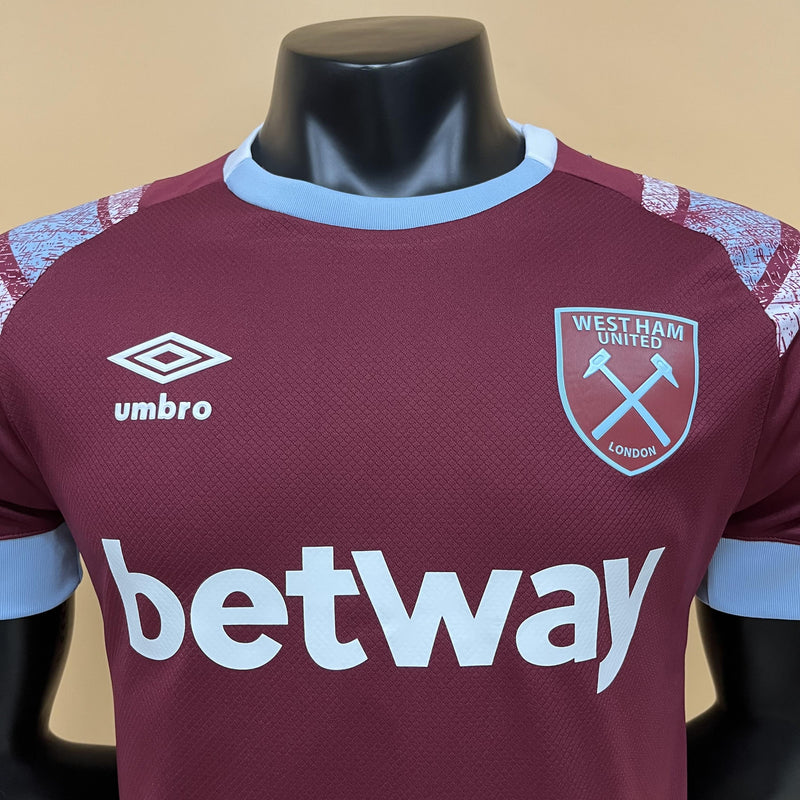 Camisa I West Ham | 22/23 Modelo Jogador Umbro - Vinho