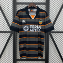 Camisa III Valencia Retrô | 99/00 Luanvi - Cinza Azul e Laranja