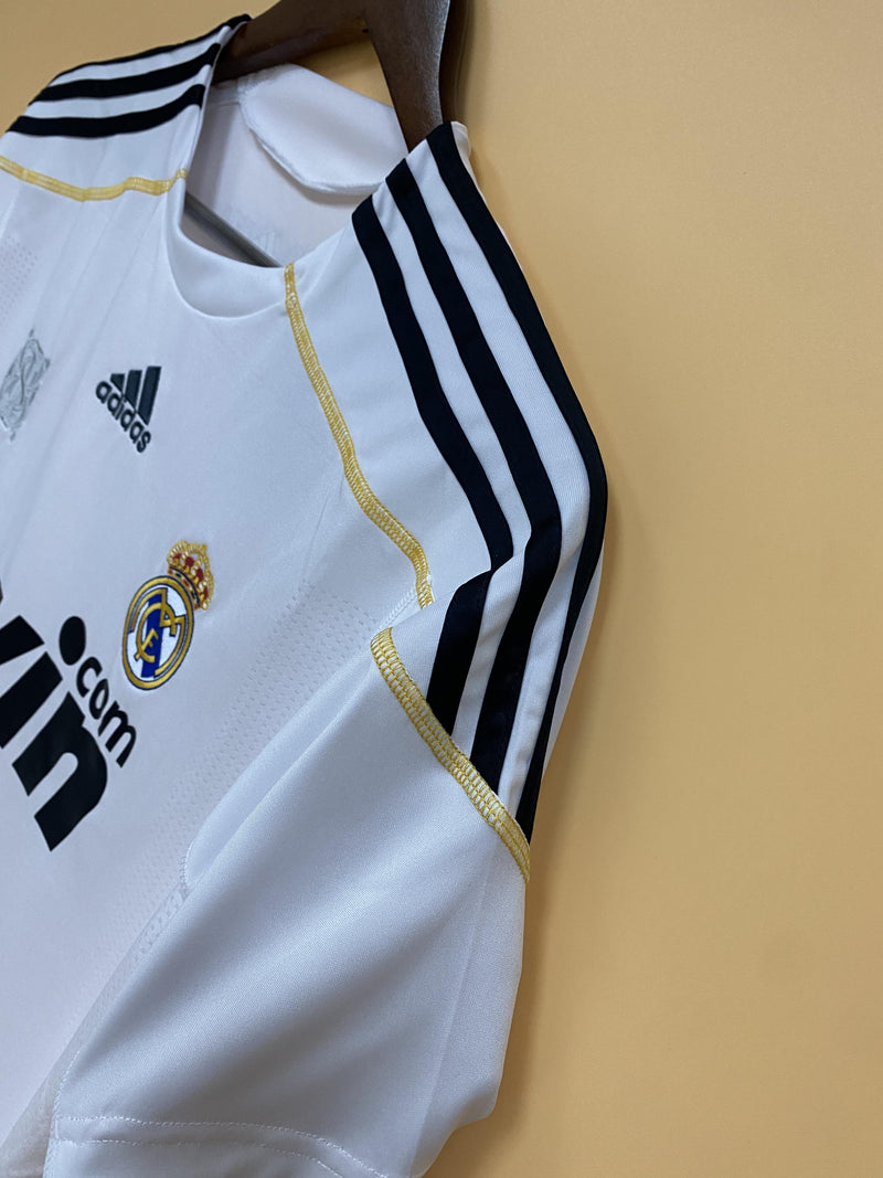 Camisa I Real Madrid Retrô | 09/10 Torcedor Adidas - Branca