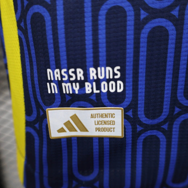 Camisa II Al-Nassr | 24/25 Modelo Jogador Adidas - Azul e Amarelo