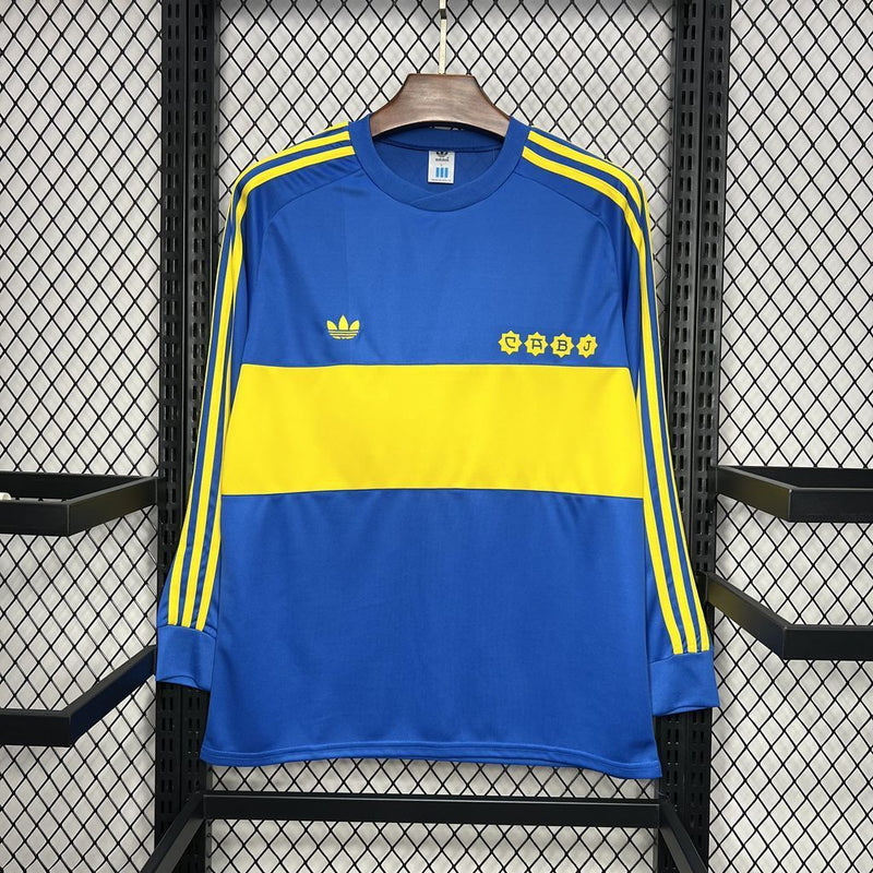 Camisa I Boca Juniors Retrô | 1981 - Azul e Amarela - Manga Longa