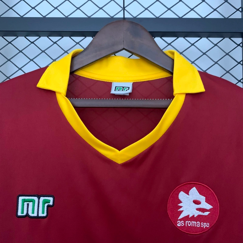 Camisa I Roma Retrô | 89/90 Ennerre - Vermelha e Amarela