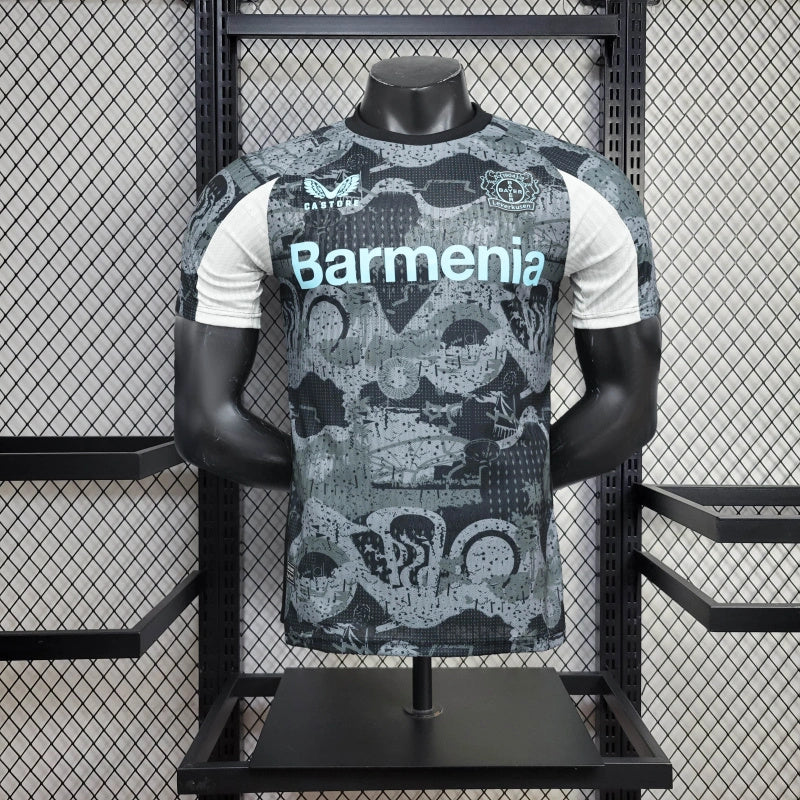 Camisa III Bayer Leverkusen | 24/25 Modelo Jogador Castore - Preta e Cinza