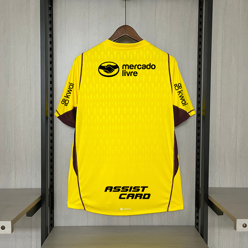 Camisa Goleiro Flamengo | 24/25 Torcedor Adidas - Amarela (Patrocinios)