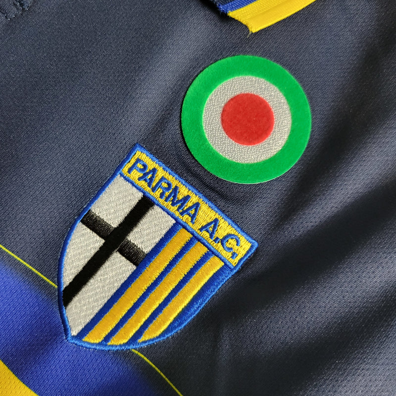 Camisa III Parma Retrô | 99/00 Champion - Azul e Amarela