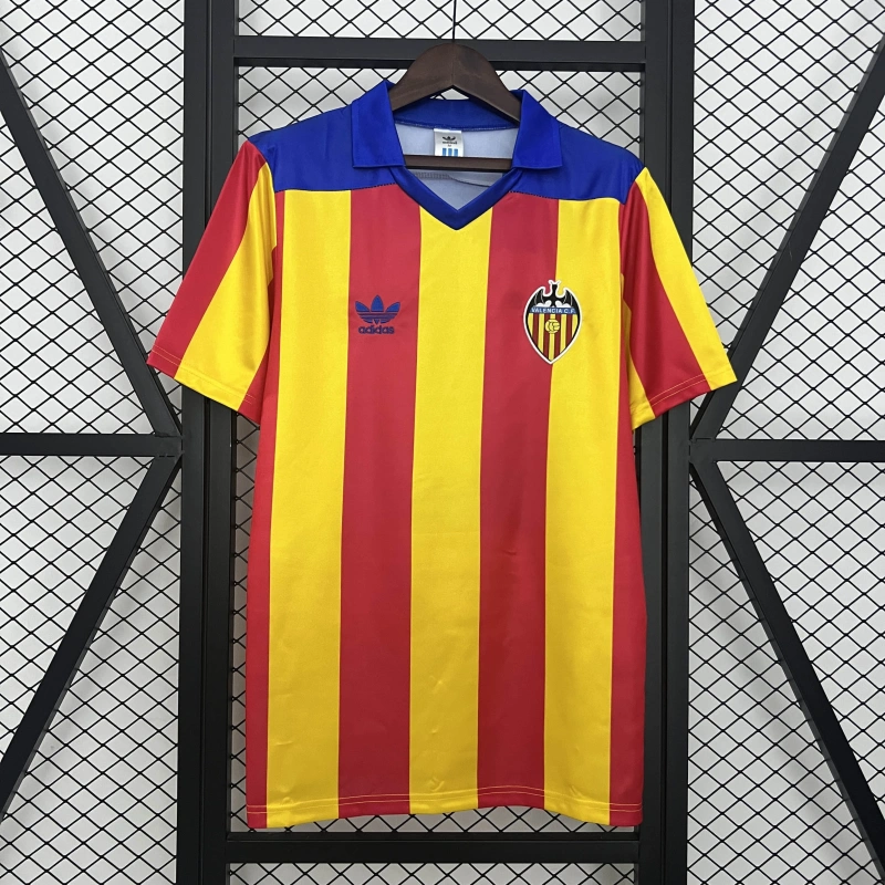 Camisa II Valencia Retrô | 80/81 Adidas - Vermelha e Amarela