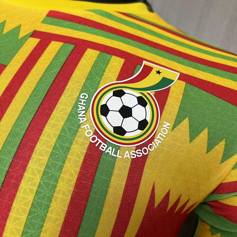 Camisa Pré Jogo Gana | 23/24 Modelo Jogador Puma - Amarela Verde e Vermelha