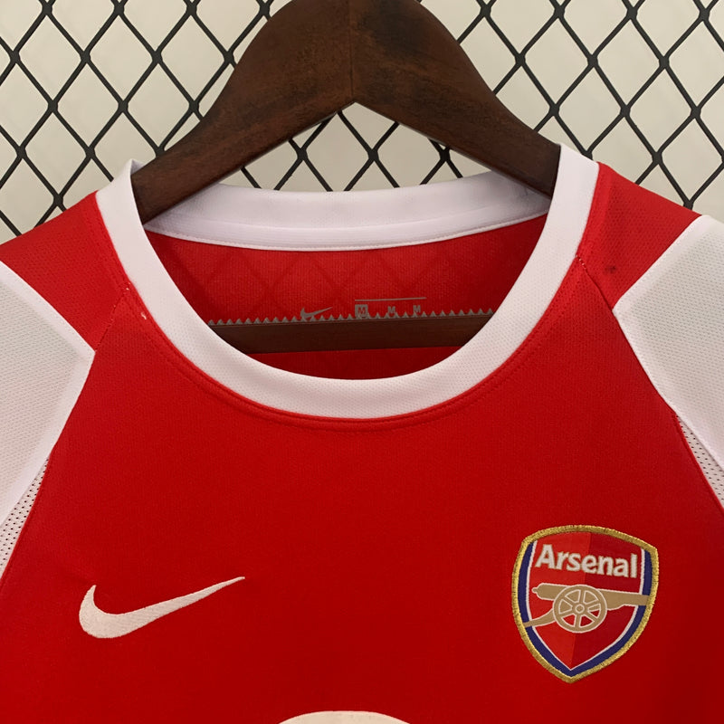 Camisa I Arsenal Retrô | 02/04 Nike - Vermelha e Branca - Manga Longa