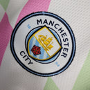 Camisa Pré Jogo Manchester City | 23/24 Torcedor Puma - Branca Verde e Rosa
