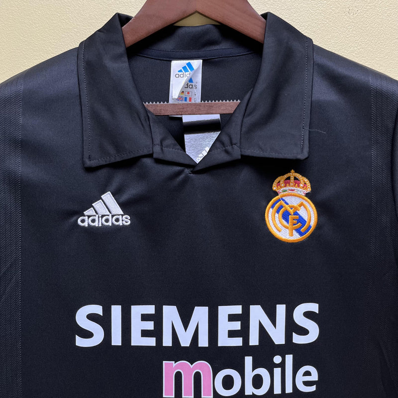 Camisa II Real Madrid Retrô | 02/03 Torcedor Adidas - Preta