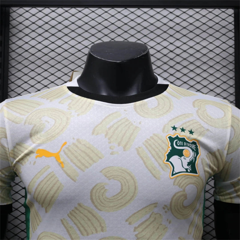 Camisa II Costa do Marfim | 2024 Modelo Jogador Puma - Branca e Verde