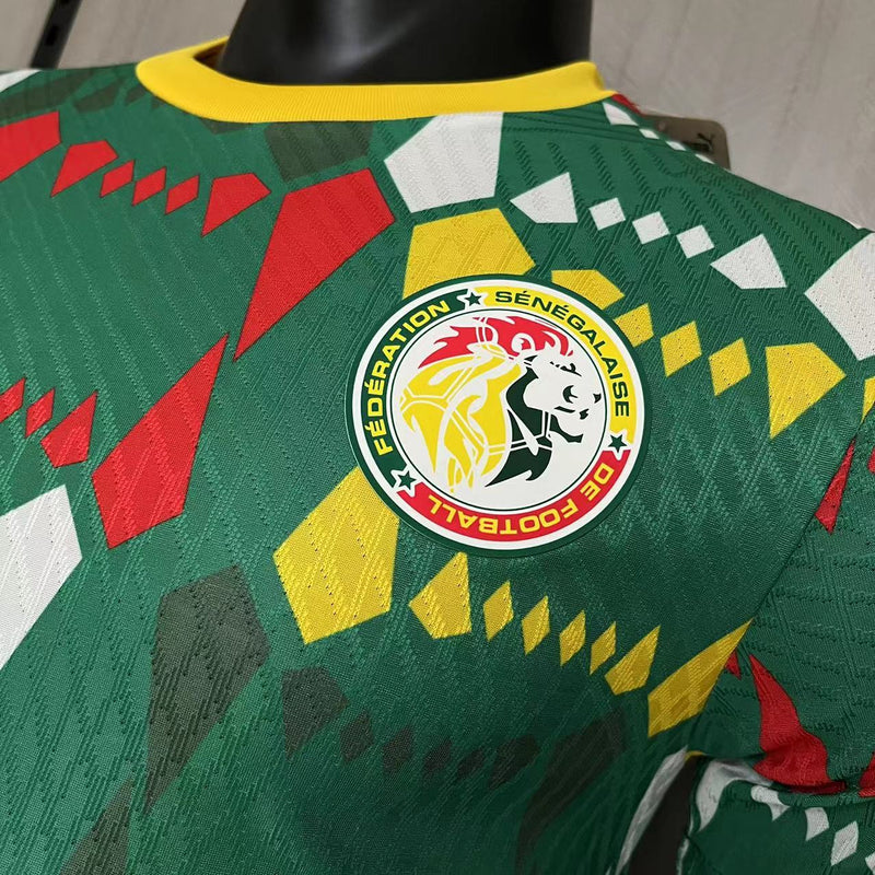 Camisa Pré Jogo Senegal | 23/24 Modelo Jogador Puma - Verde Vermelha e Amarela